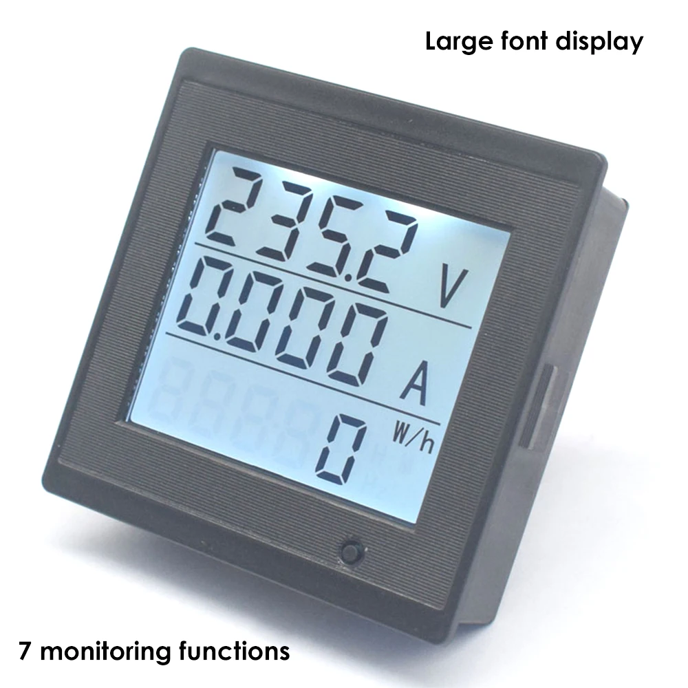 

6-200V LCD Digital Display DC Voltage And Current Meter 20A Power Consumption Impedance Multi-Function Meter Tester Tools