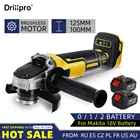 Угловая шлифовальная машина 388vf, 100125 мм, беспроводная, с переменной скоростью, с аккумулятором 12 шт.