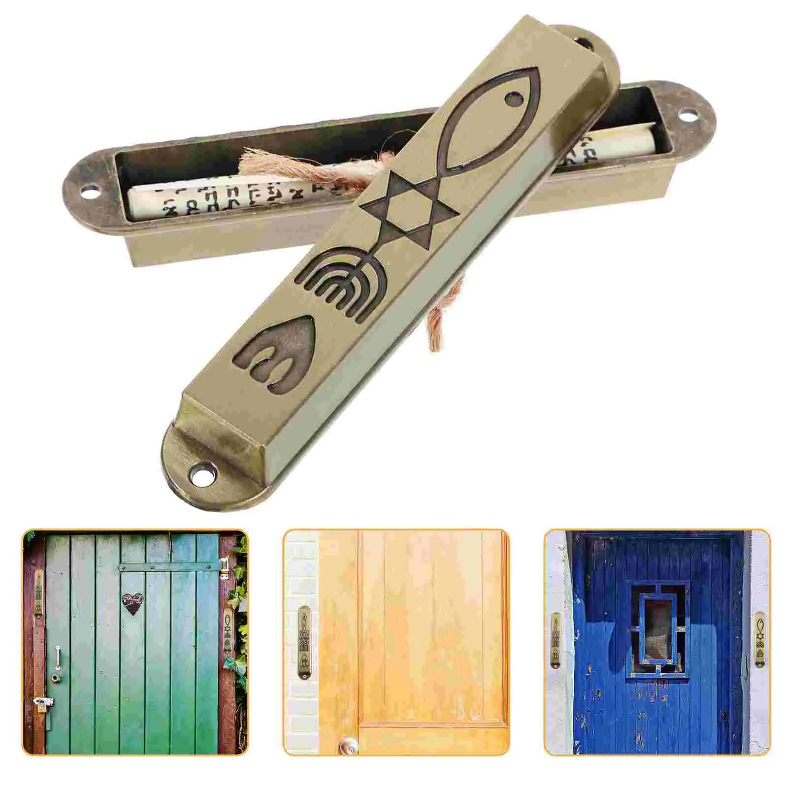 2 шт. подарок дверной столб декор религиозная мезуза иудаика металлический сплав