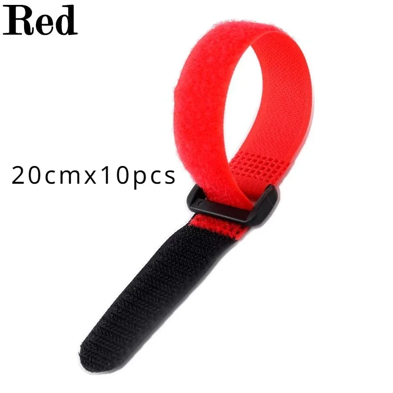 

10 шт., многоразовые крепления на липучке, нейлоновые ремни для крепления кабеля, прочные функциональные стяжки, длина 20 см, 50 см на выбор