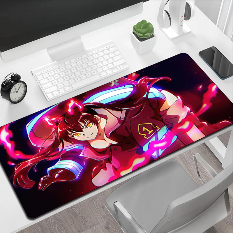 

Large Mouse Pad Fire Force Mousepad Speed Xxl Mause Gaming Table Mat Animes Desk Mats 900x400 Gamer Pads Kawaii Moused Xl Carpet