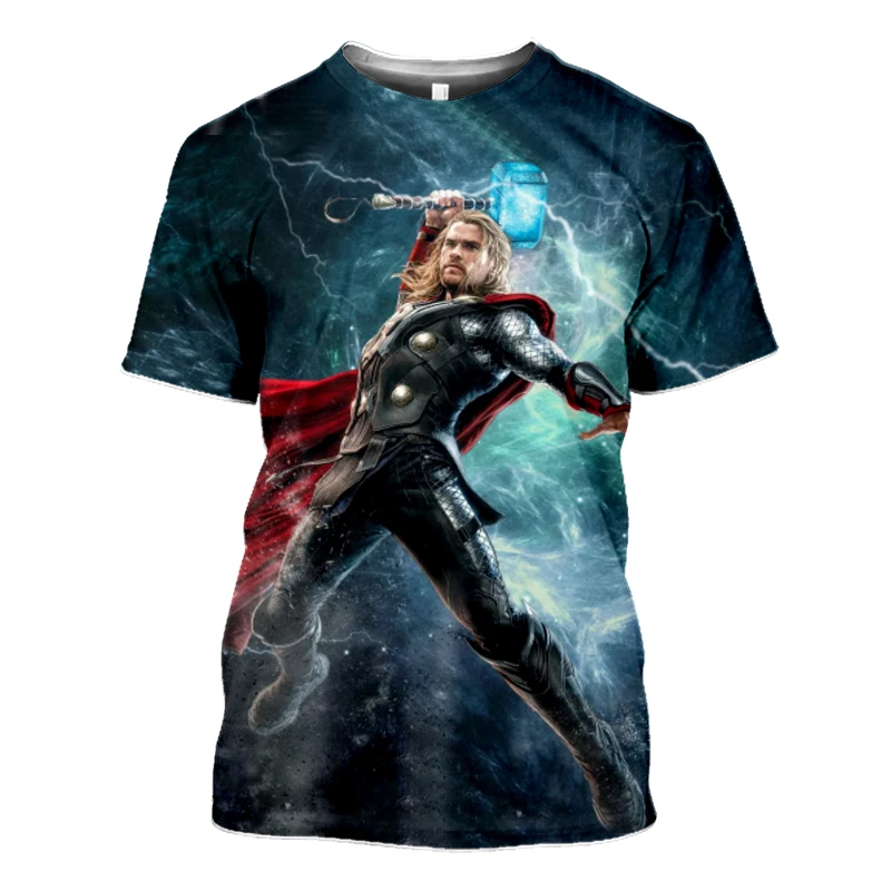 

Disney The Avengers Thor Odinson 3DT Shirt Print Short Sleeve Children Tees Kid Clothes Vintage Retro Fashion Tops