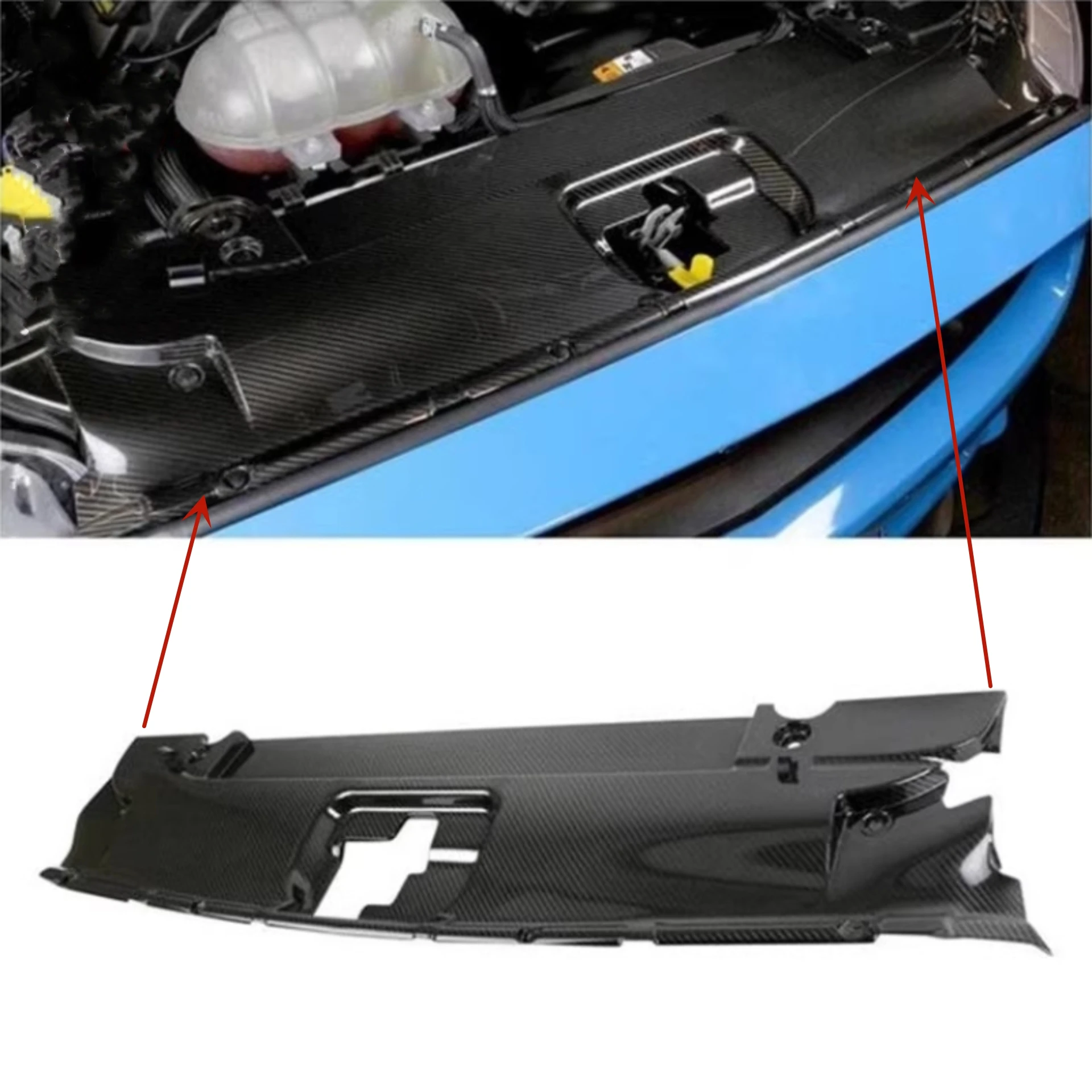 Накладка из углеродного волокна для Ford Mustang 15-20 подкладка двигателя украшение