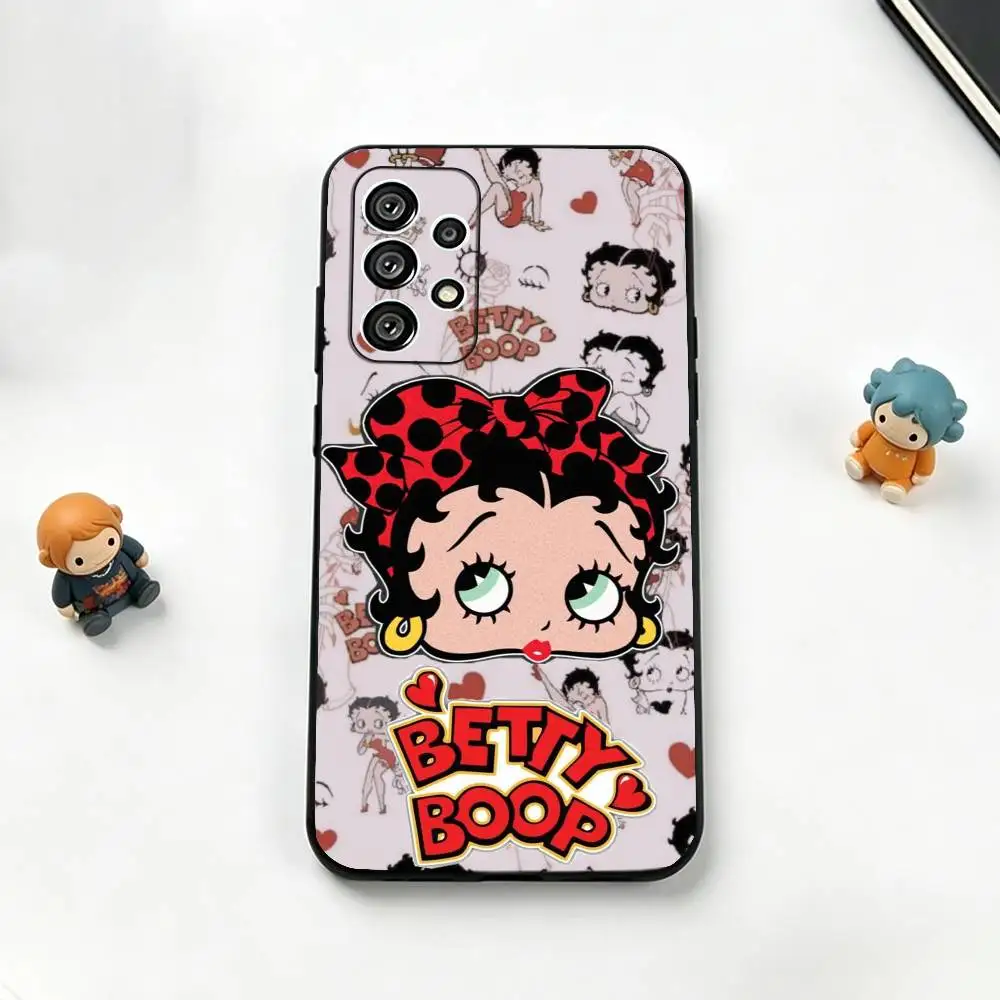 Фото Чехол для телефона B-Betty Cute B-Boop для Samsung S25, S24, S21, S22, S23, S30, Ultra, S20, Plus, Fe, мягкий силиконовый, черный №2