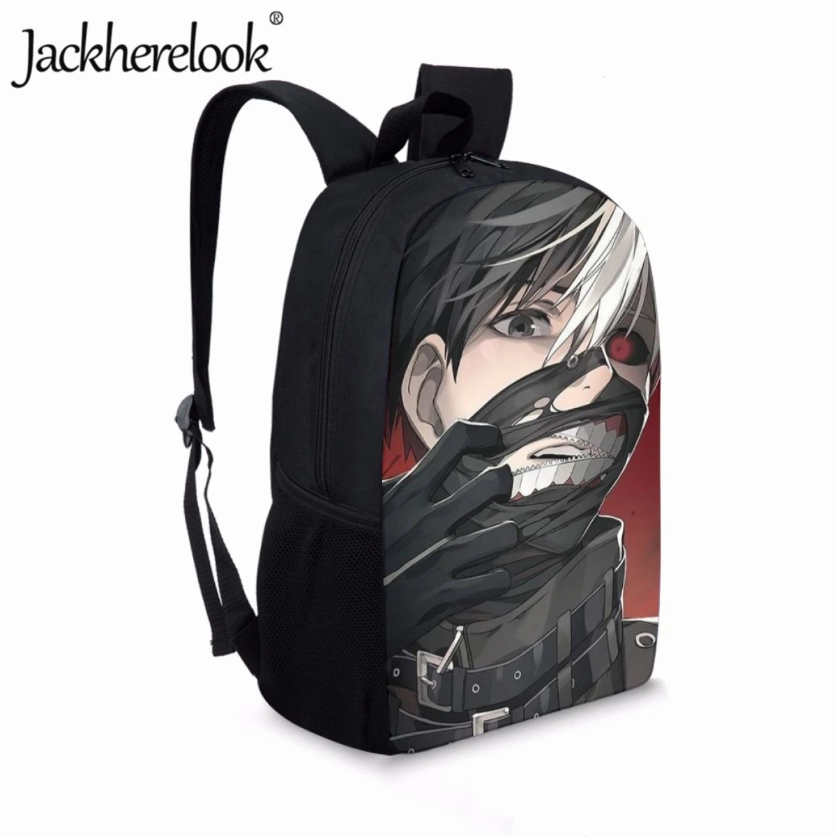 Jackherelook Japanese Anime Tokyo Ghoul Cool Trend Backpack for Teenage Boys Book Bag Travel Bag Child Girls School Backpacks