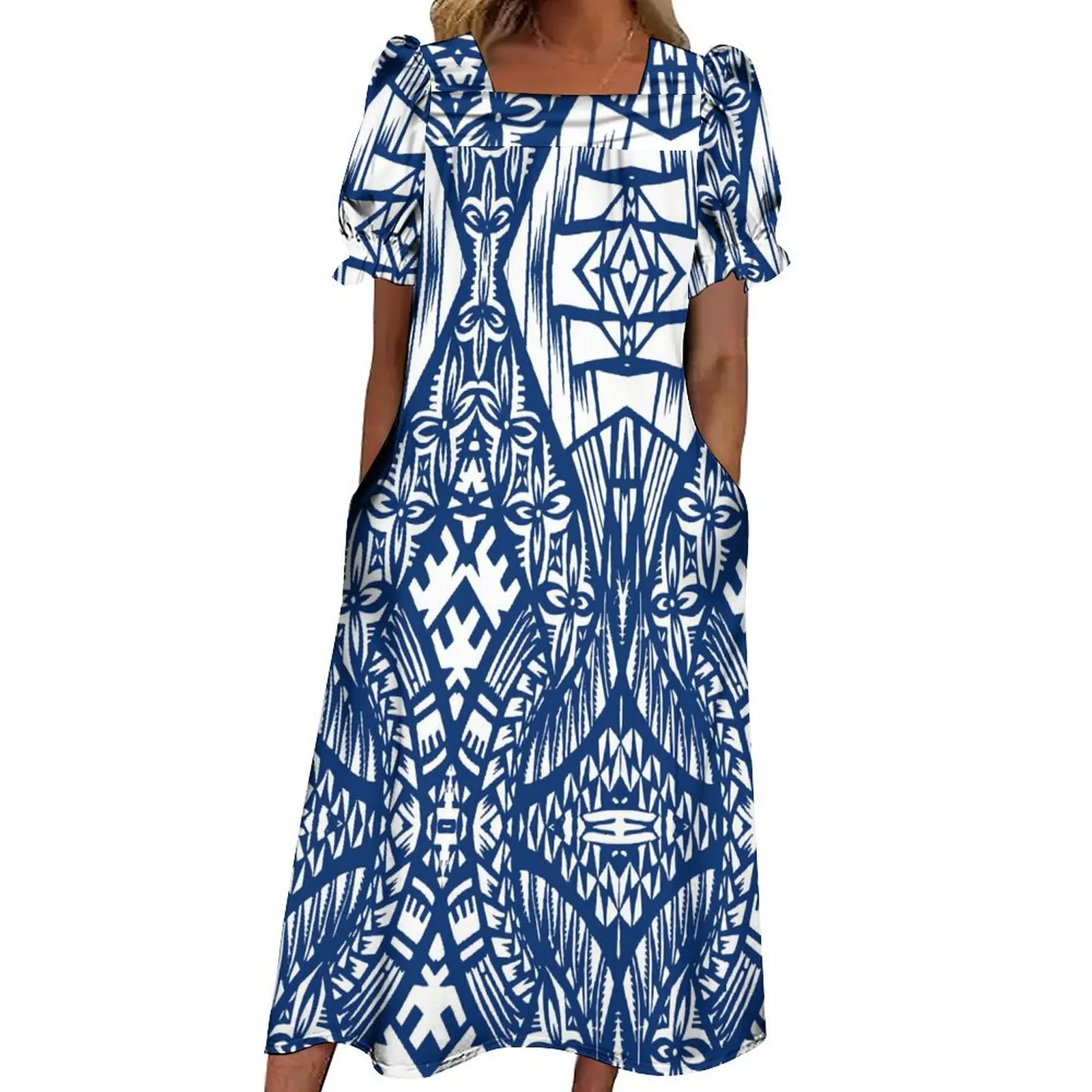 Микронизийский остров женское платье Mumu с новым карманом мужская повседневная