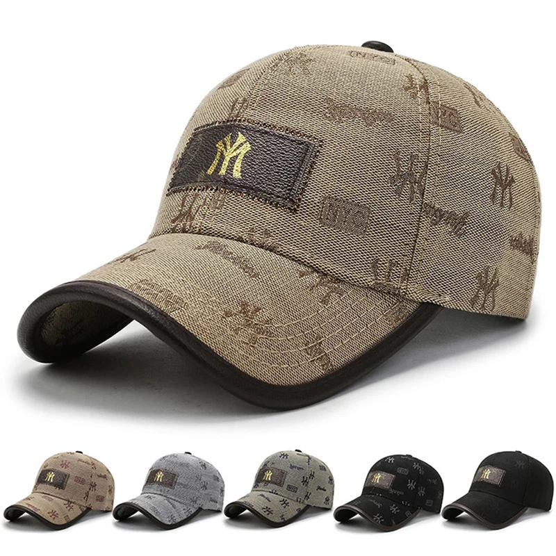 

New Arrival Men Women Baseball Cap PU Vintage Sun Snapback MY Ins Popular Unisex Travel Outdoor Sports Dad Hats Gorras EP0446