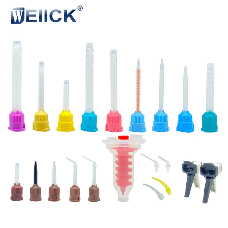 50pcs/pack Disposable Dental Impression Mixing Tips Mixing Tube Silicone Rubber Film Dental Product Dentistry Materials