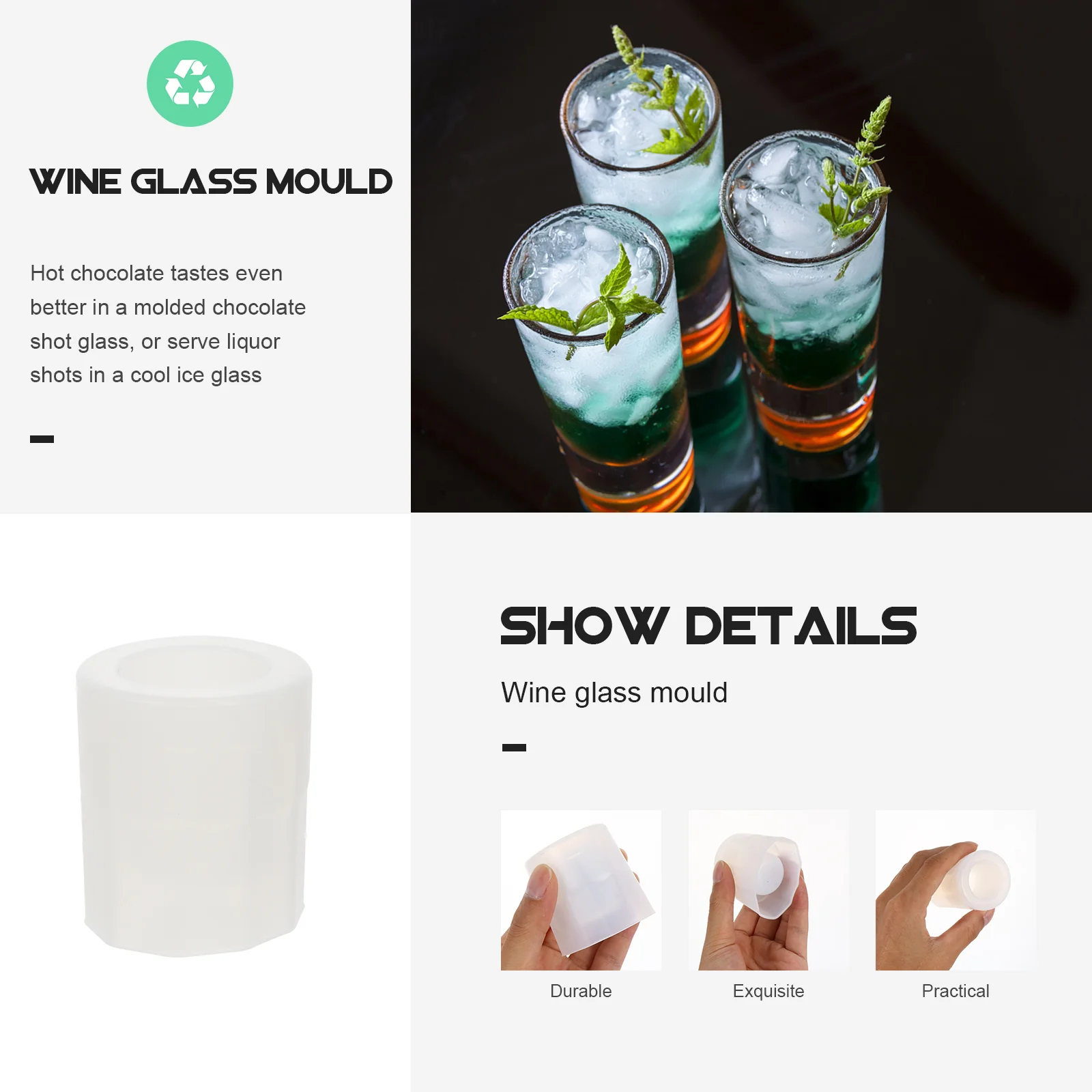 Кубики льда стеклянная форма детские мини-бумажные стаканчики