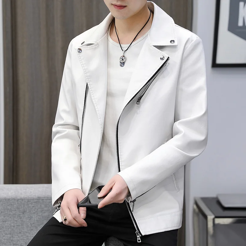 

Мужская повседневная куртка из искусственной кожи, мотоциклетные мужские куртки 5XL, черные, белые, 2022, 3XL, 2XL, мужская верхняя одежда, мужские ...