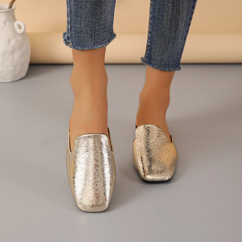 

Женские уличные тапочки на низком каблуке, высококачественные летние резиновые дамские однотонные шлепанцы на плоской подошве, 2024