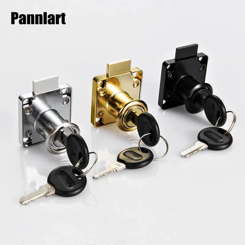 

Pannlart Drawer Locks with 2 Keys Furniture Hardware Door Cabinet Drawer Lock for Office Desk Letter Box 3 Colors Cam Locks