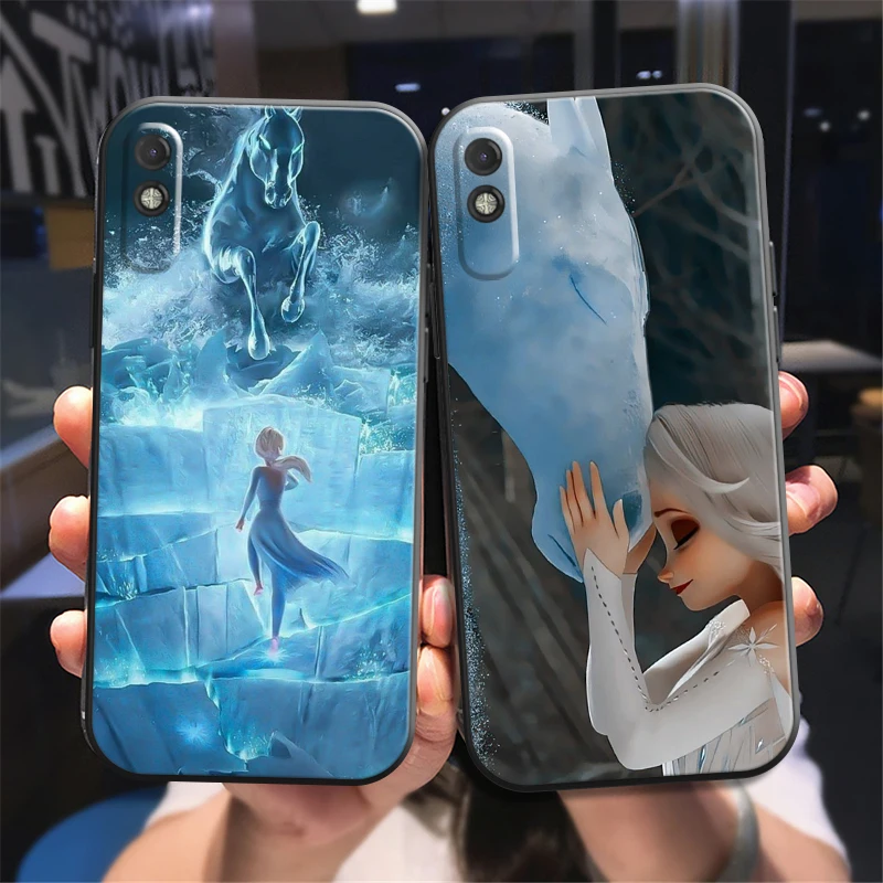 

Disney Frozen Phone Case For Xiaomi Redmi 7 7A 8 8A 8T 9 9T 9A 9C Note 7 8 9 9S Back Black Soft Liquid Silicon Funda