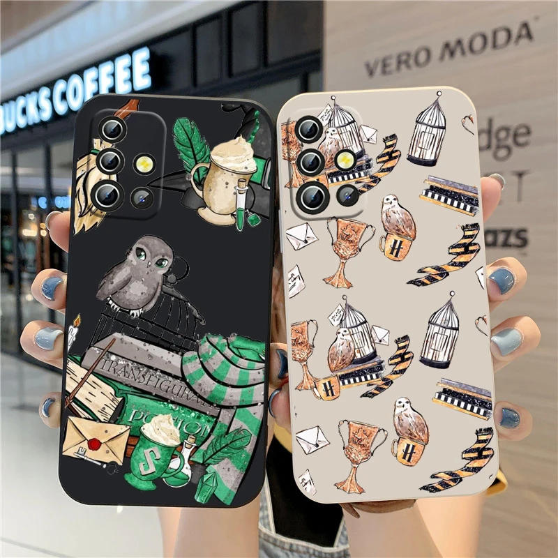

Cartoon Harrys Potter For Samsung A04 A71 A51 A42 A41 A31 A32 A21S A12 A11 A01 A02 4G 5G Liquid Rope Phone Case