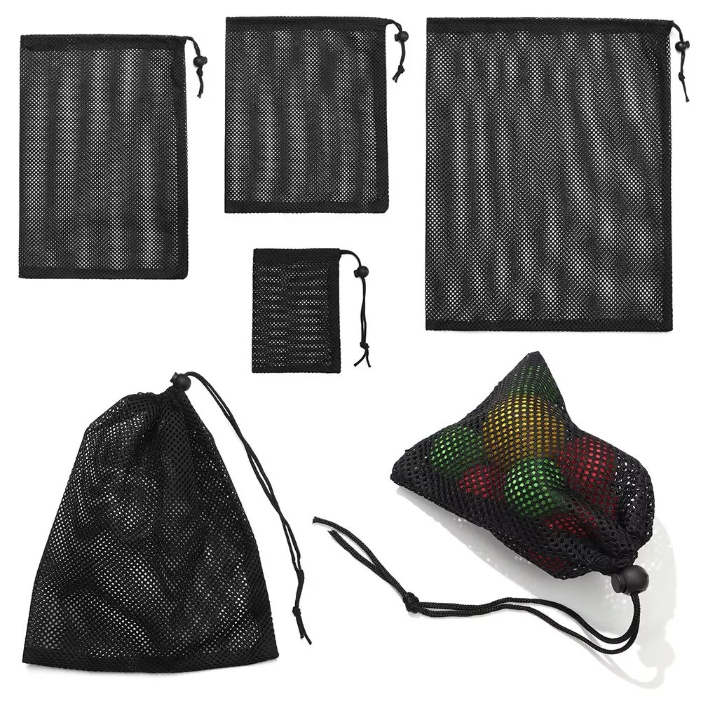 

Mesh Drawstring Storage Pouch Bag Multi Purpose Home Travel Outdoor Activity Pouch Laundry Bag Durable Nylon