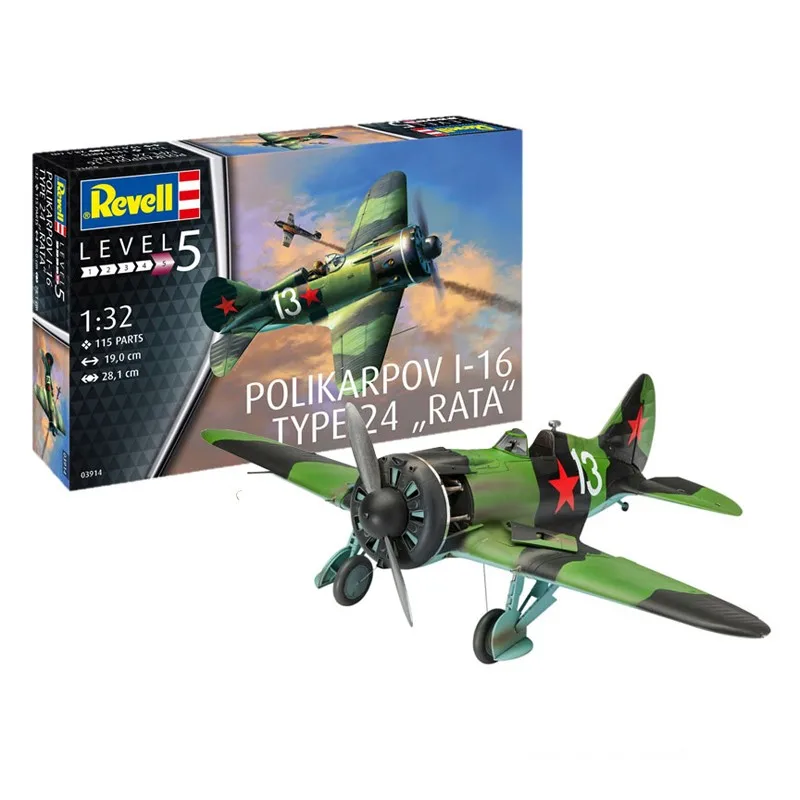 

1/32 Polikarpov I-16 Type 24 Rata 03914 Assembled Airplane Model