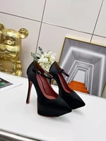 fashion shoes amina italy muaddi black ygit ankle strap satin pumps high heel platform