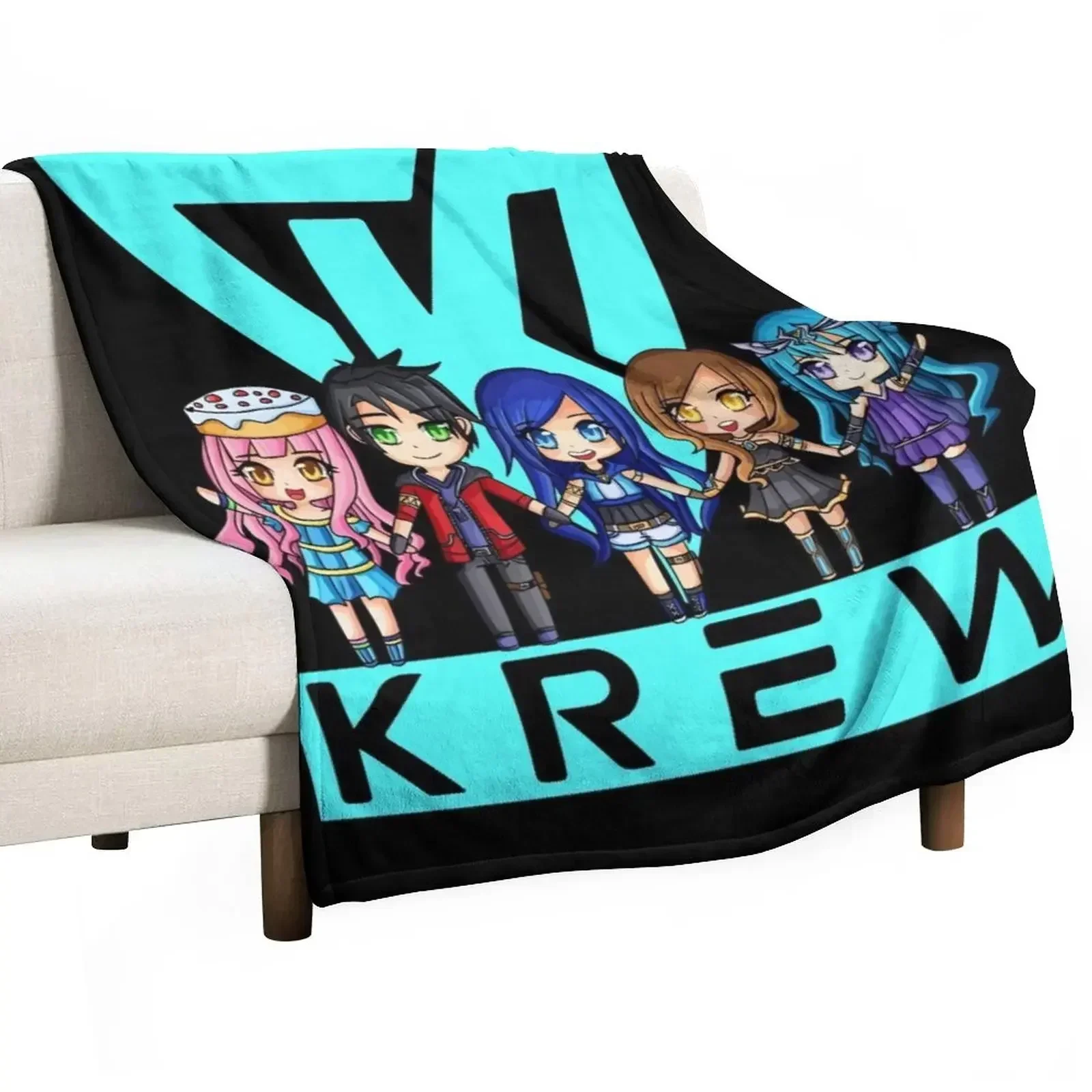 Фото Плед Krew, мягкий плюшевый плед, туристический термоплед для путешествий, забавный подарок, плед для кровати, дорожные пледы. №1