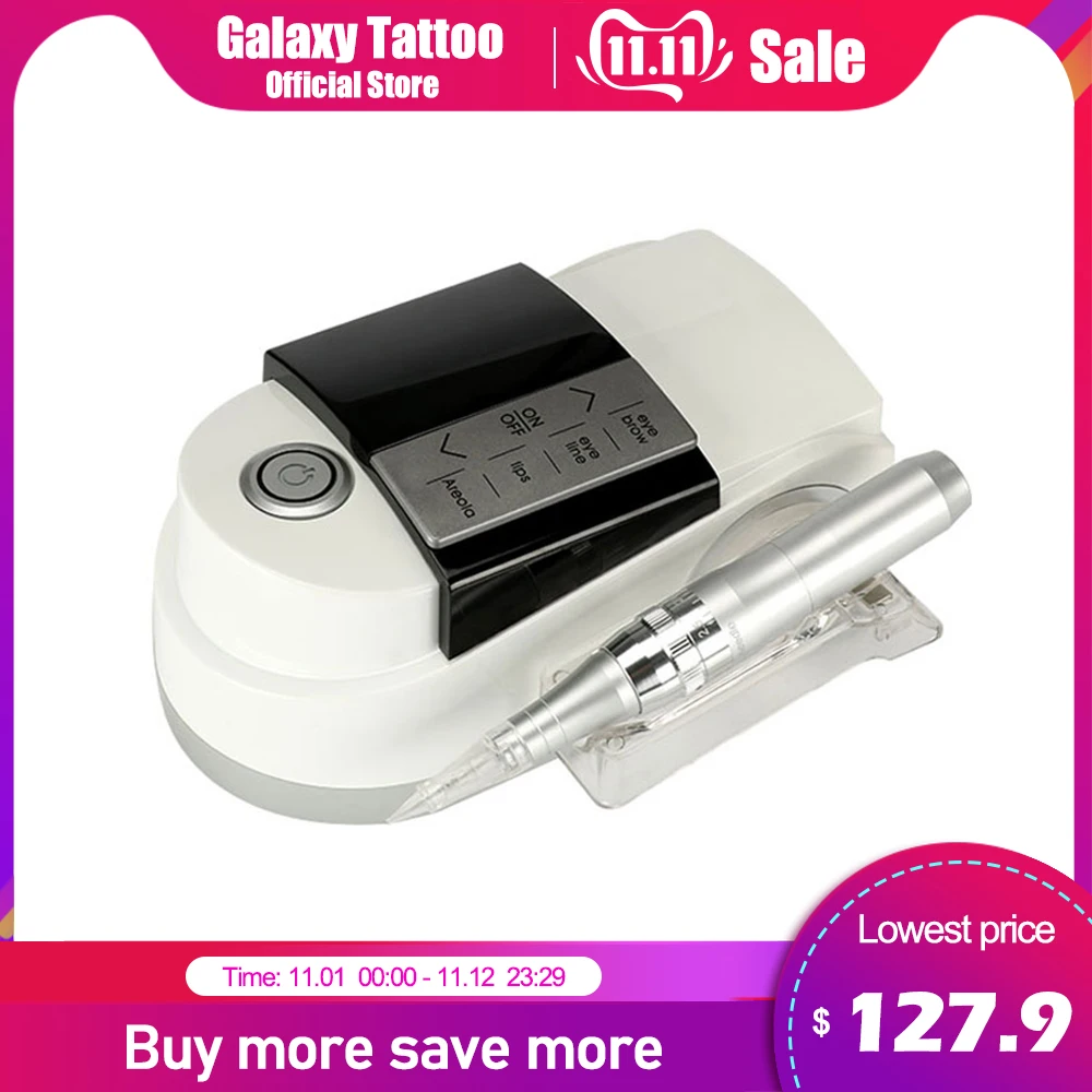 

Permanent Makeup Eyebrow Machine Professional Makeup Gun Tattoo Machine Permanent Eyebrows Lip Pen Tattoo Gun with Holder Stand