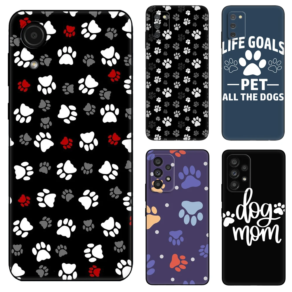 

Black Tpu Case Dog Mom Fur Life For Samsung Galaxy A03 SM-A035 A03 Core A03S A13 A23 LTE A33 A53 A73 4G 5G