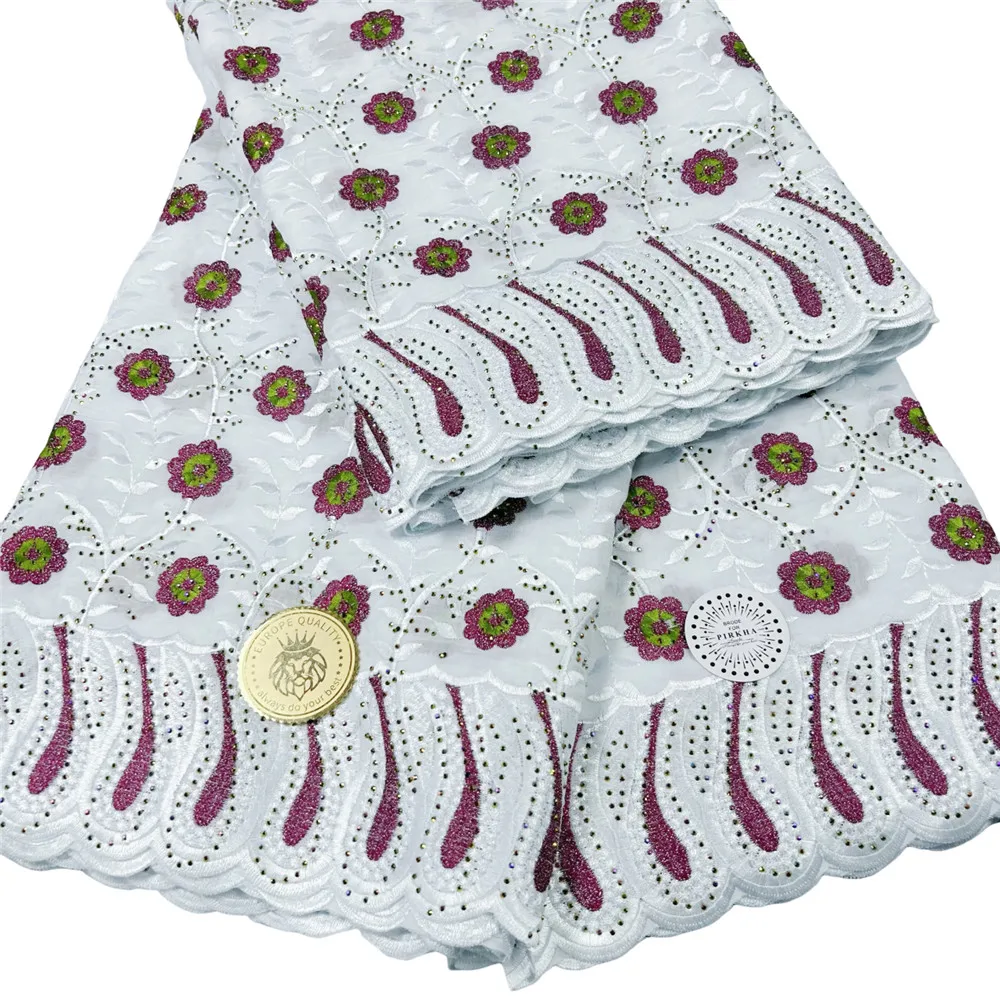 Швейцарское кружево Lafaya с камнями 100% хлопок 5 ярдов