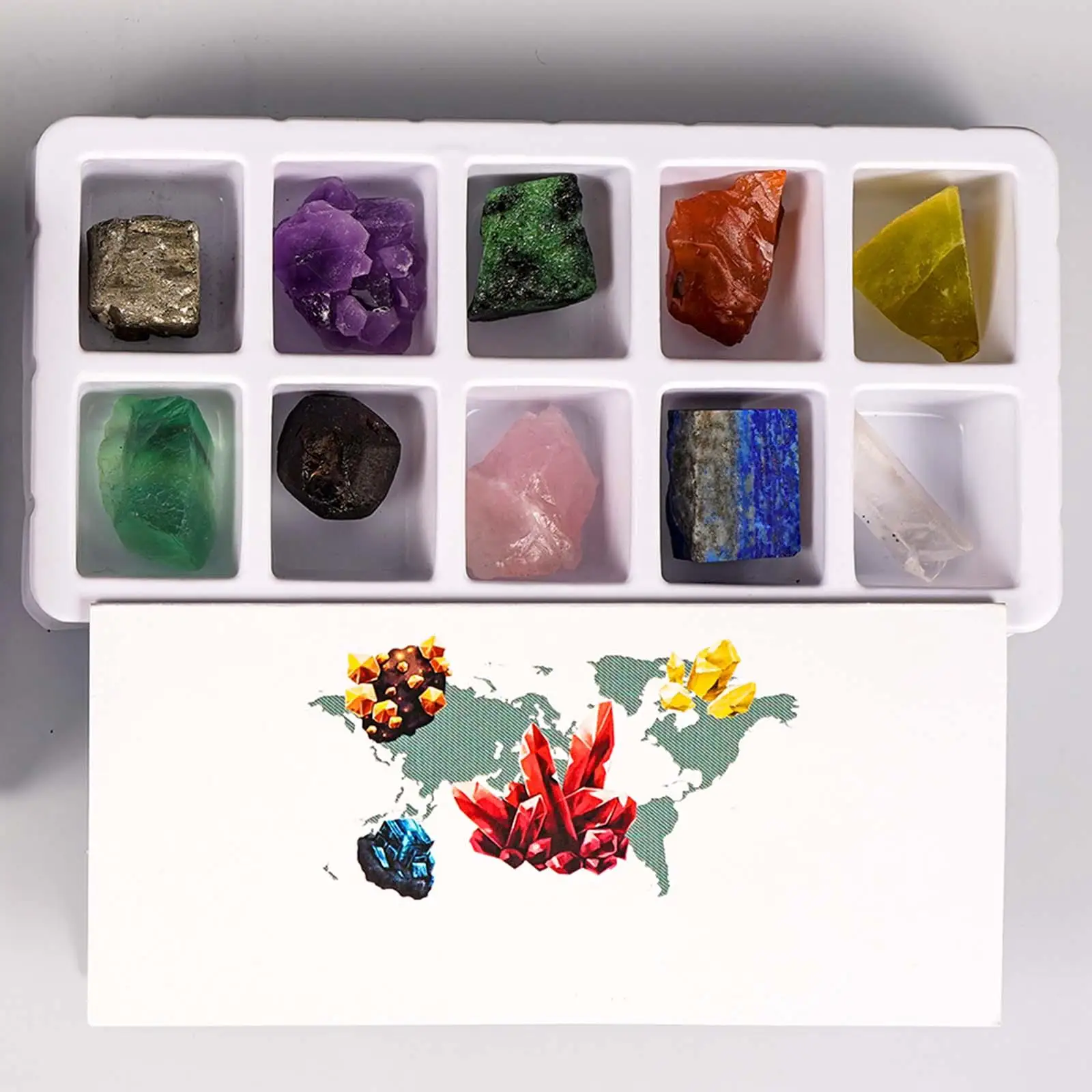 

20Pcs Stone raw Statue Mineral Specimens Collection Research Irregular Carving Figurines for Office Room Decors