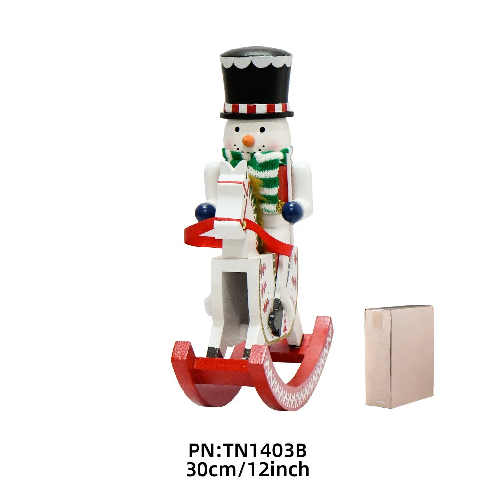 30 см Рождественский гайковерт солдат качалка лошадь кавалерия кукла Электронная