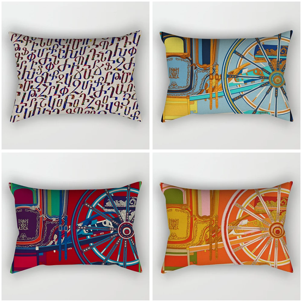 

Decorative home throw pillows case for waist cushion cover nordic 40x60cm car30*50cm 40*60cm 30x50cm boho moroccan print horse