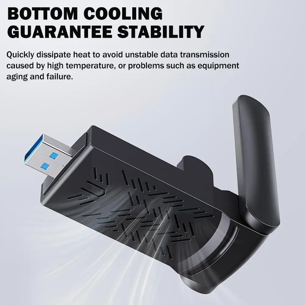 

Speed Wifi Usb3.0 Adapter 1200mbps Bluetooth-comptiable Dual-band 2.4g/5g Wifi Usb For Pc Desktop Laptop Network Card Recei E5c4