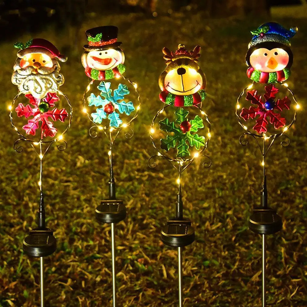 

Merry Christmas Led Solar Garden Light Santa Claus Waterproof Yard New Lamp Snowman Decor Night Elk Night Year Lawn Lamp 20 F7w4