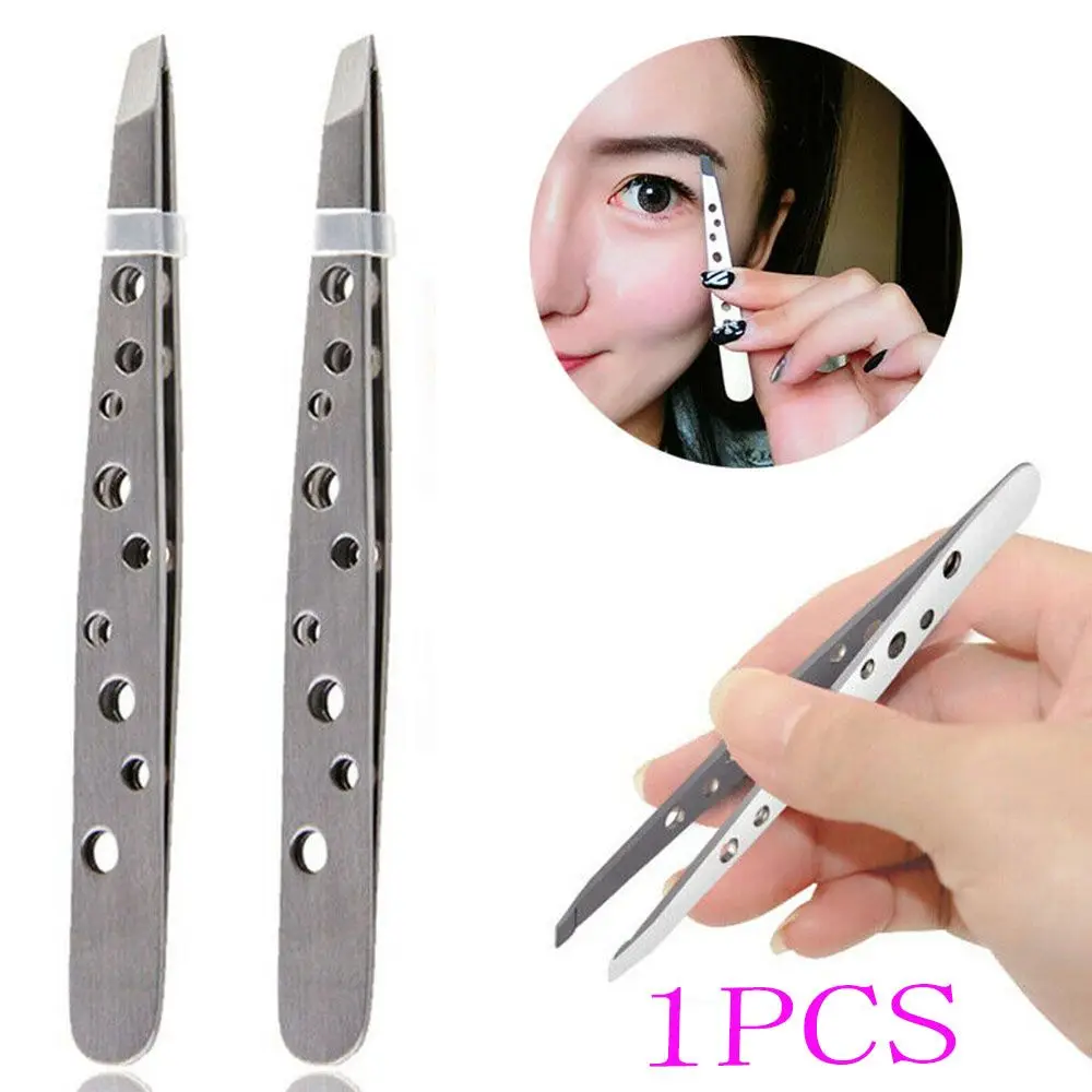 

High quality Stainless Steel Beard tweezers Fashion Tweezers Eyebrow clip Bevel brow clip Threading Tweezers