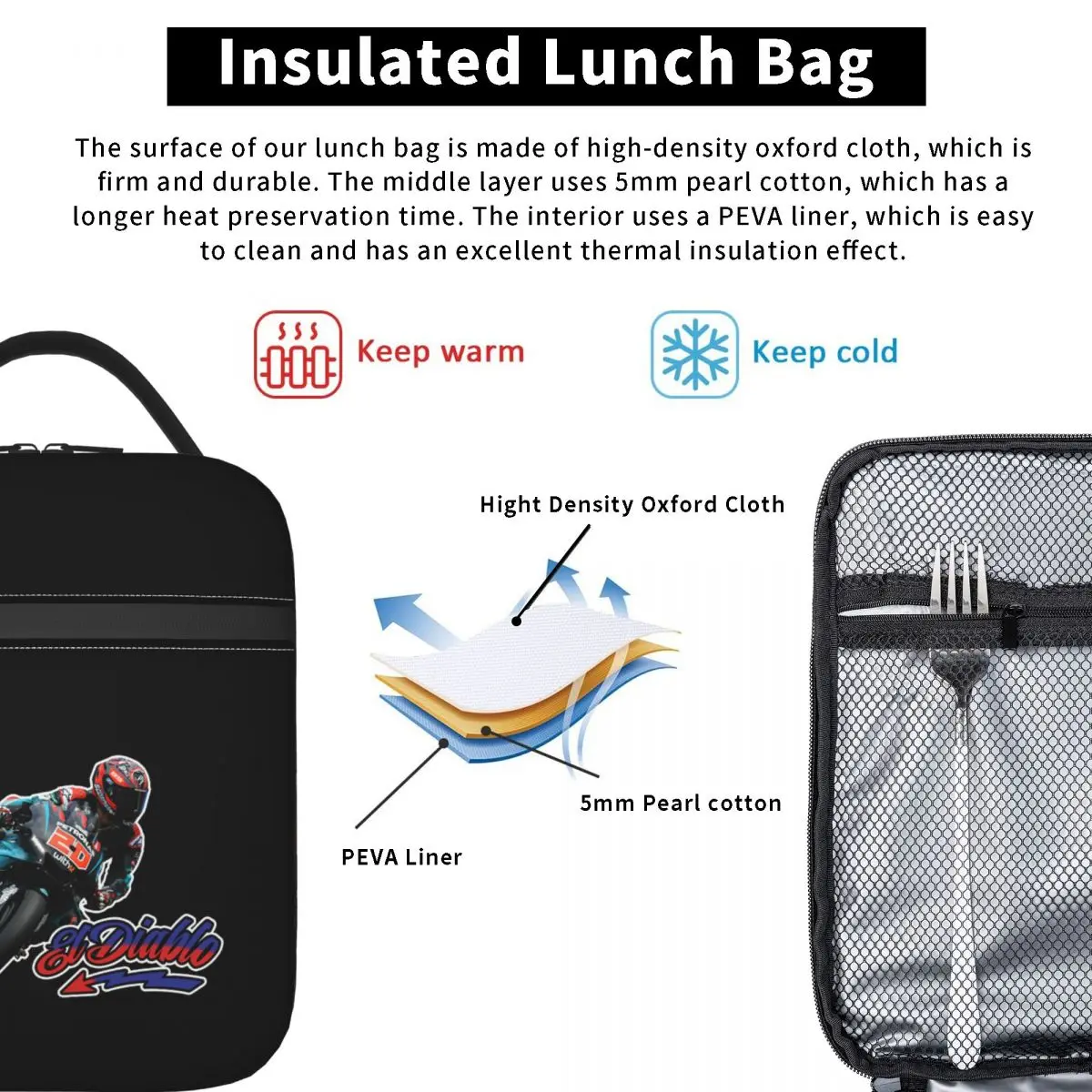 Изолированные Ланч-боксы для гонок на мотоцикле портативный термоохлаждающий
