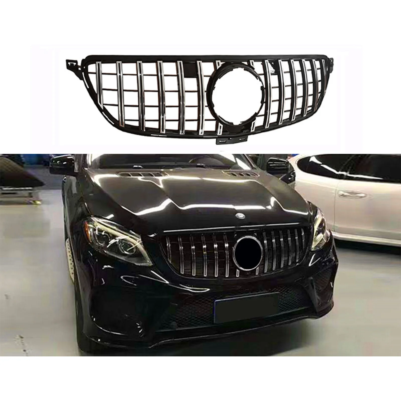 

Front Grille for GLE Class W166 W292 Grille for GLE COUPE AMG 63 GLE 63S GLE300 GLE320 G350 Without Emblem 2016-2019