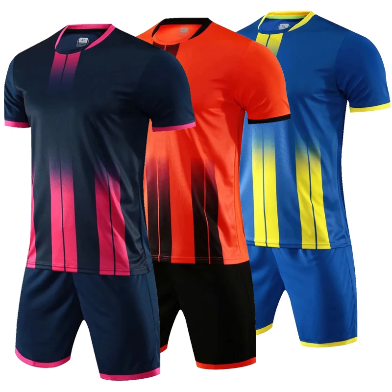 DIY Football Jersey Adult Kids Custom Short Sleeve Soccer Tracksuit Football Uniform Men Boys Soccer Clothes Set Child Sportwear
