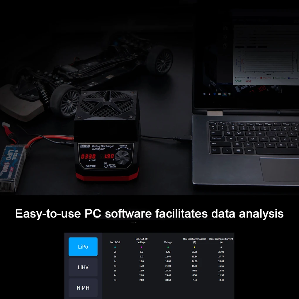 Анализатор разряда батареи ABS BD250 эффективно анализирует производительность