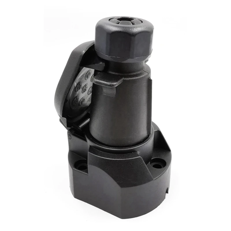 

2X 7 Pin European Trailer Socket+Plug Tow Bar Connector Adapter For RV Truck Boat Caravans Transfer Signal Adapter 12V