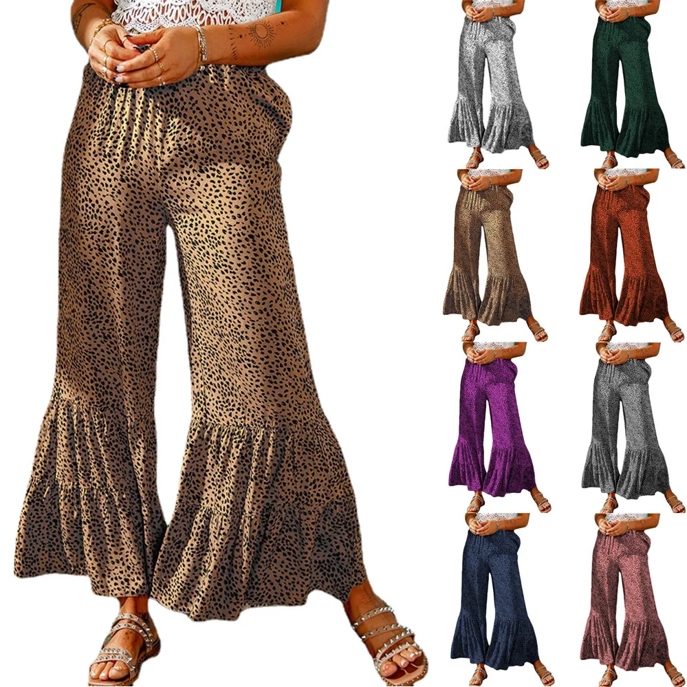 

2022 Spring and Summer New Women's Pants, Fashion Retro Flared Pants