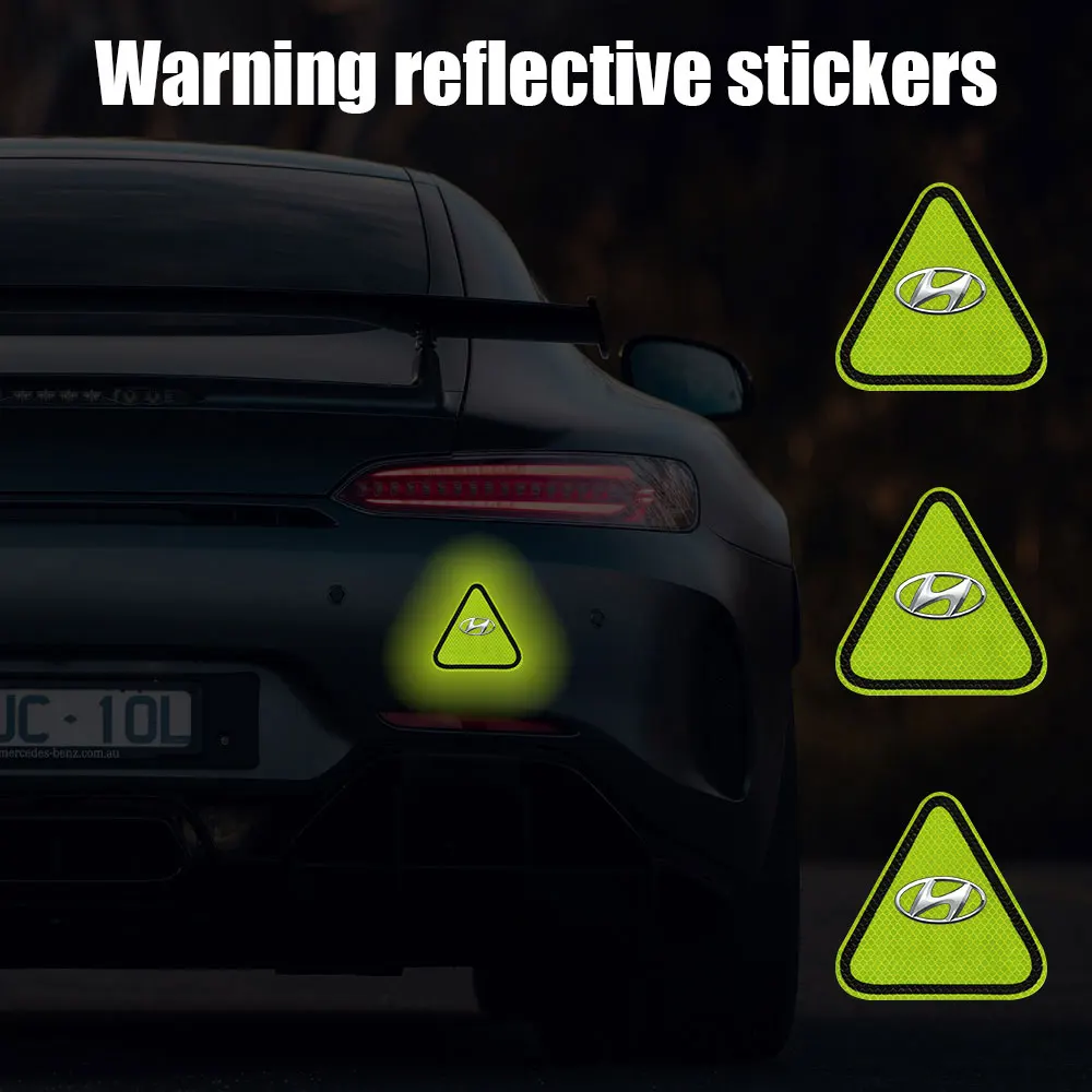 Светоотражающий предупреждающий знак треугольника наклейка на бампер