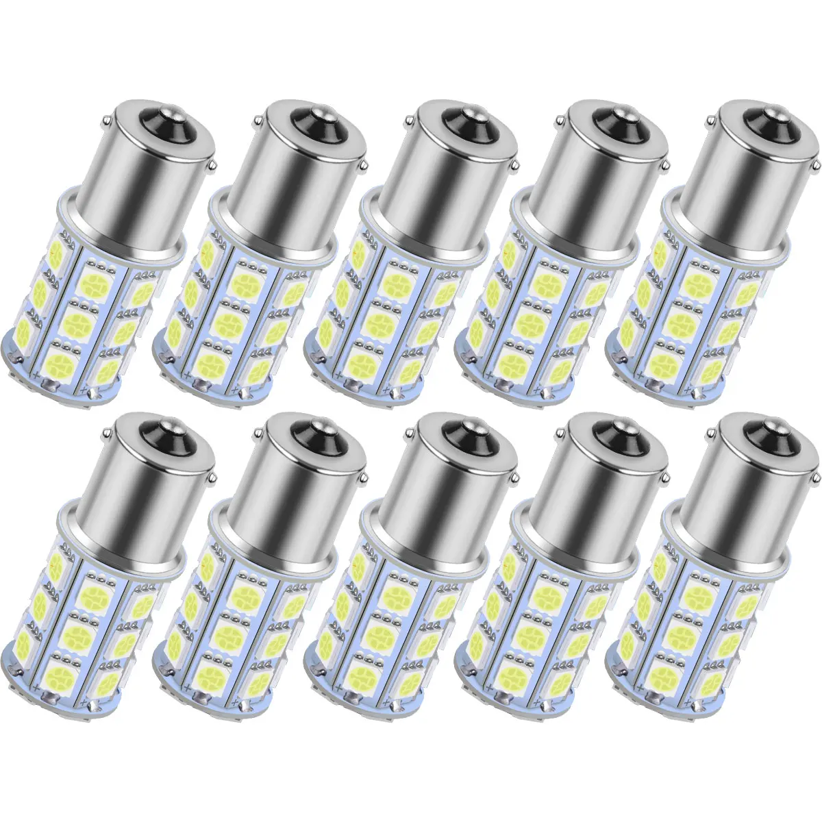 

10pcs DC12V 330LM Super Bright 1141 1156 BA15S LED Bulbs for Turn Signal Lights Backup Light Tail Lights 1.5W 27pcs 5050 SMD LED