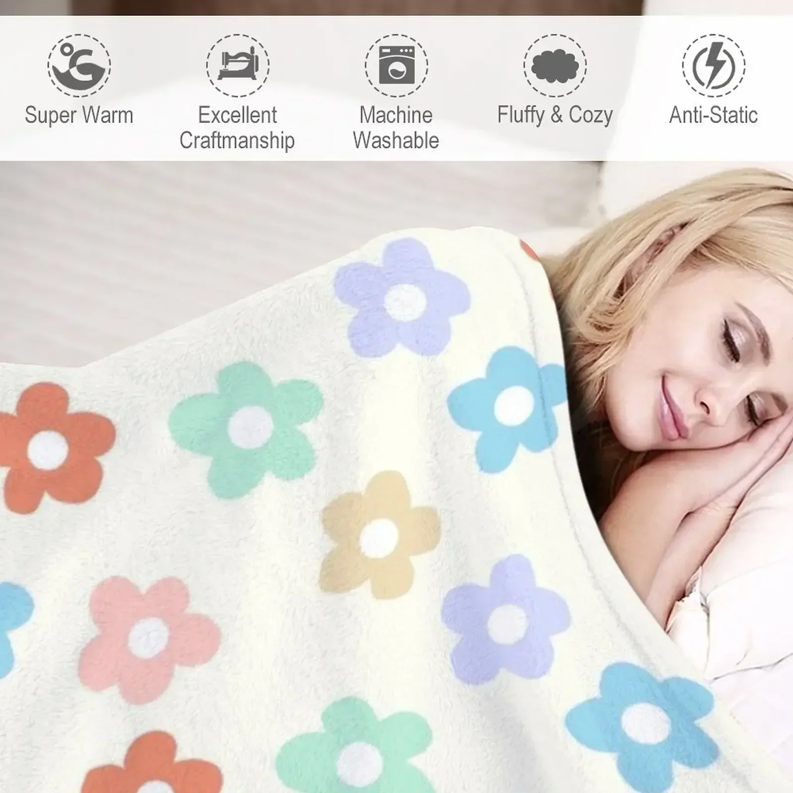 Винтажное одеяло с изображением цветов зимние кровати фланелевые пушистые