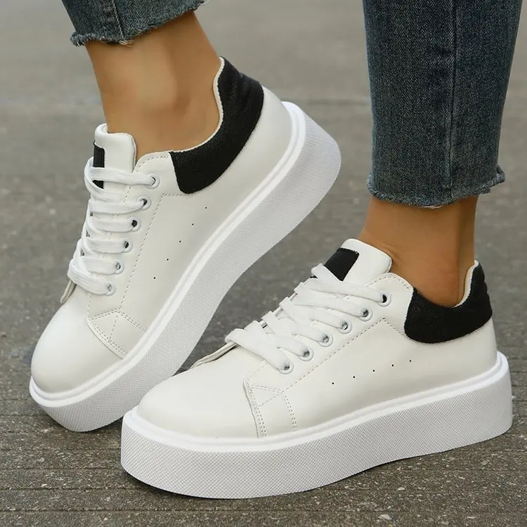 2023 New Womens White Shoes Platform Sneakers Flat Casual Party Wedding Shoes Suede Sports Sneaker Size 35-43