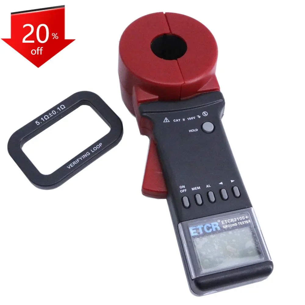 

ETCR2100+ High Accuracy Earth Resistance Test 1200ohm Ground Clamp Meter