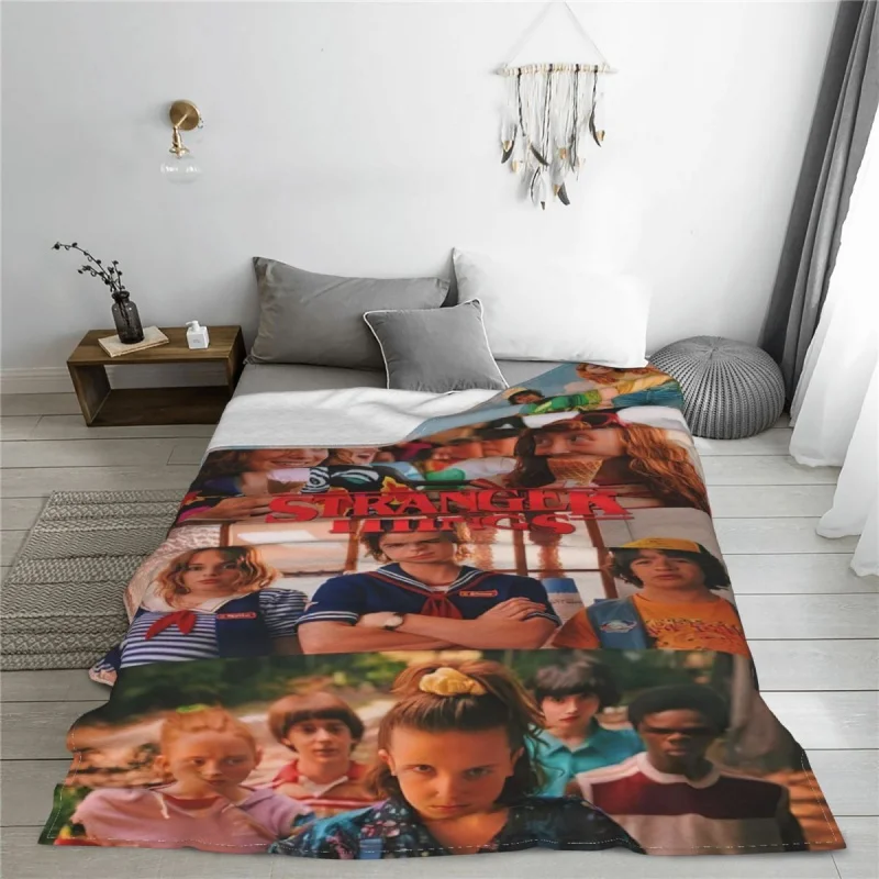 

Плед в шотландскую клетку из мультфильма «очень странные дела», легкий тонкий плед для дивана, покрывало для автомобиля, осень