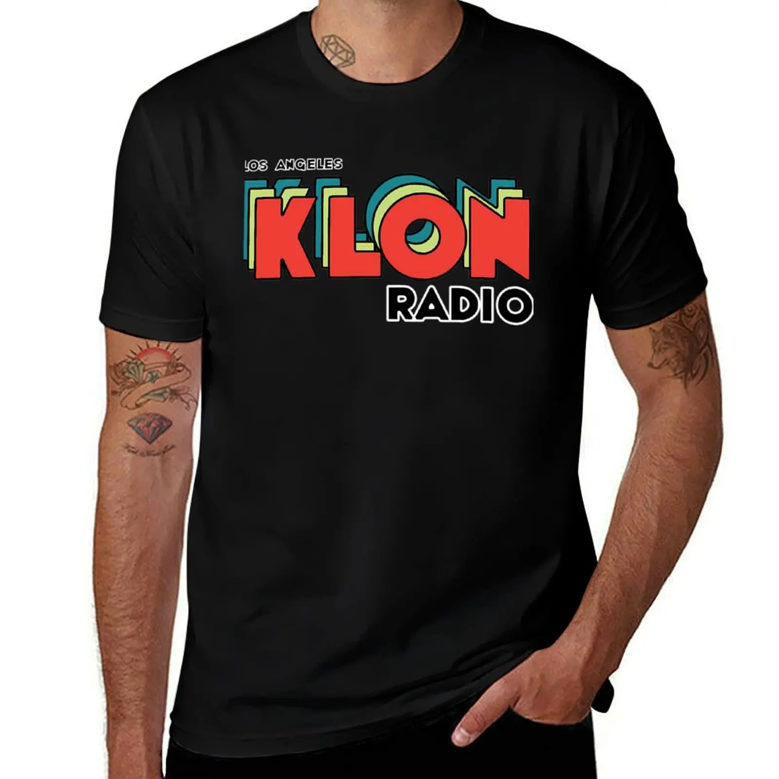 Фото Футболка KLON Radio II, повседневная свободная футболка с короткими рукавами №1