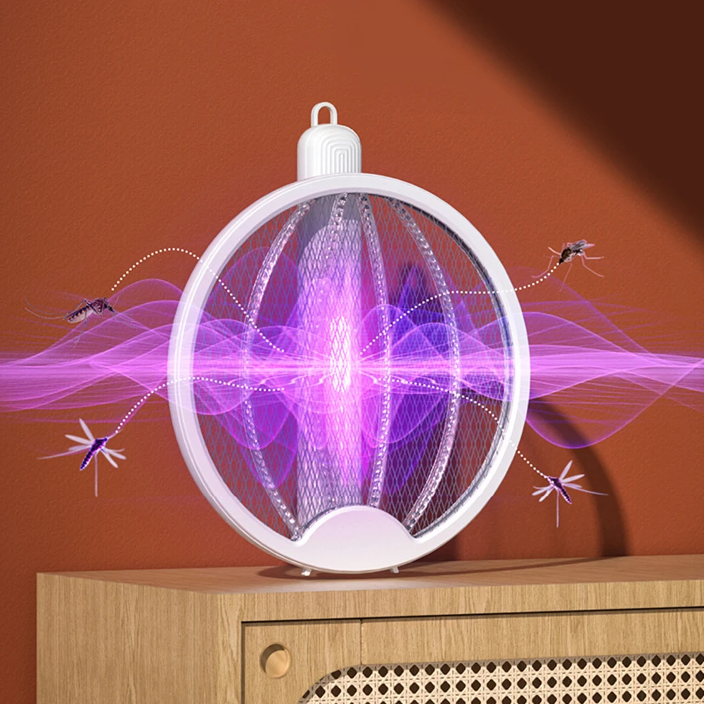 

4-in-1 Electric Mosquito Swatter Foldable Mosquito Electric Killer Handheld Ultraviolet Lamp for Outdoor Garden Camping Hiking