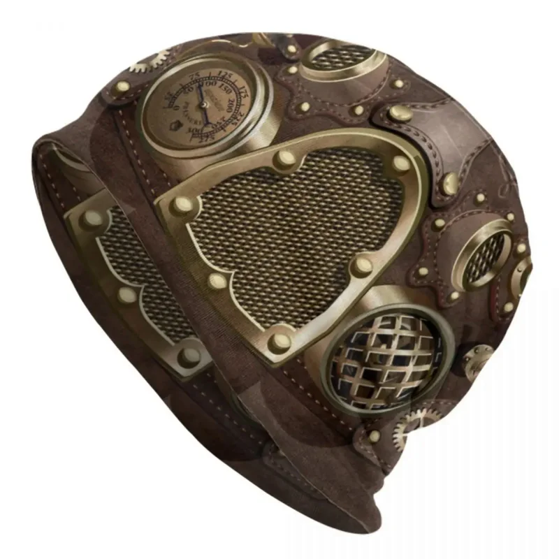 

Кожаная Шапка-бини в стиле стимпанк, унисекс, зимняя теплая шапка, мужские вязаные шапки, уличные шапки-авиаторы, шлем, шапочки, шапки