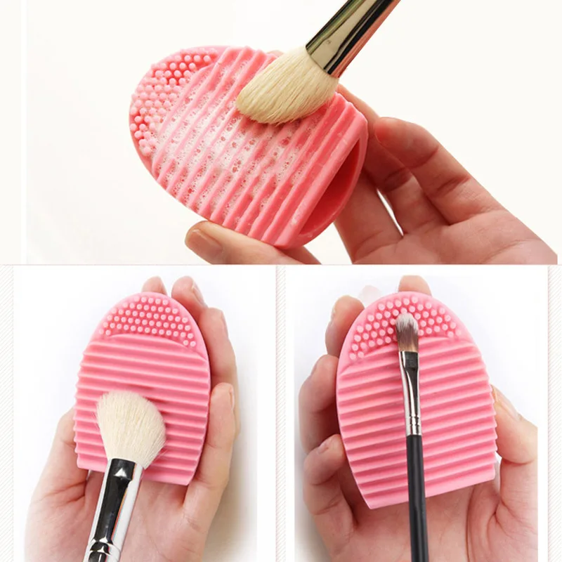 

3PCS Silicone Makeup Brush Cleaning Pad Mat Cosmetic Eyebrow Brush Cleaning Tools Makeup Brush Scrubber Board Cleaner Tools