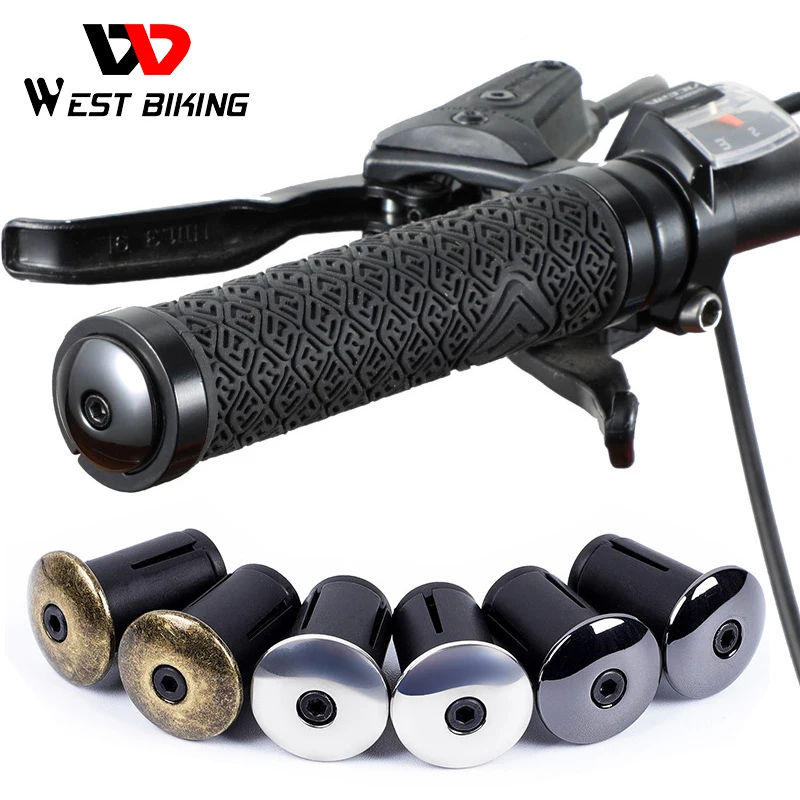 

WEST BIKING 1 Pair Bicycle Grip Handlebar End Cap Lightweight Cycling MTB Road Bike Bar End Plugs For Bike Handlebar End Plugs