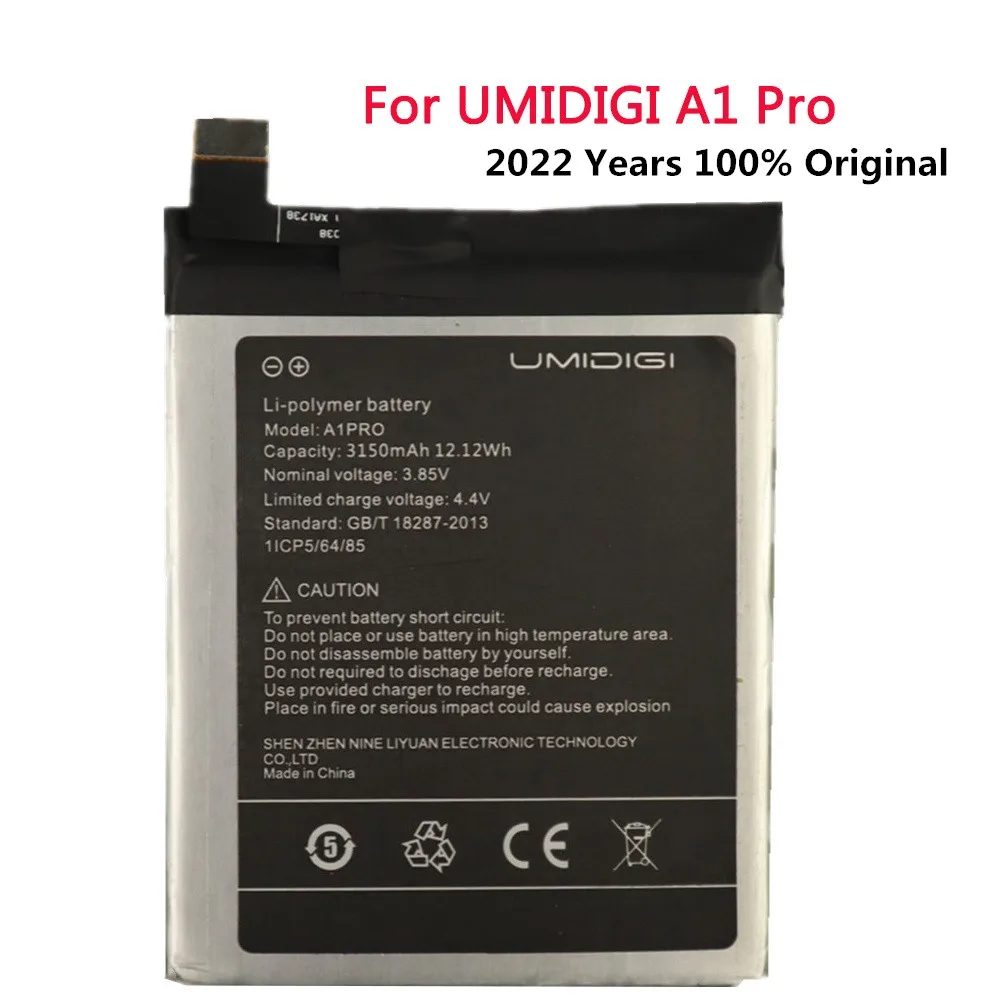 

2022 Years 100% Original UMI A1 Pro Battery For UMIDIGI A1 Pro A1pro 3150mAh Mobile Phone Battery In Stock With Tracking Number