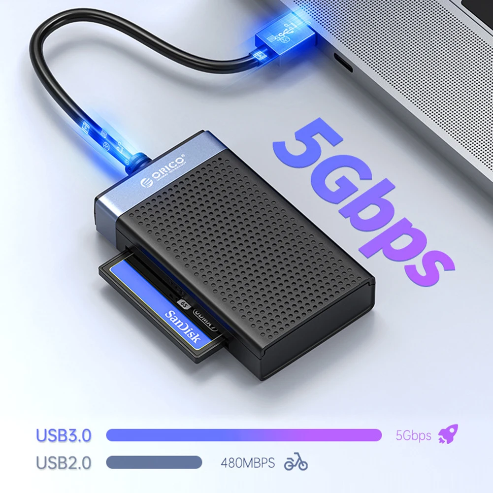 

Устройство для чтения карт памяти ORICO, USB 3,0, USB C, кабель 15 см
